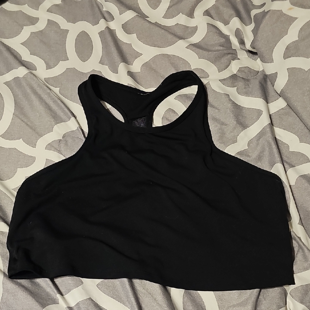Fabletics Black Racerback Sports Bra